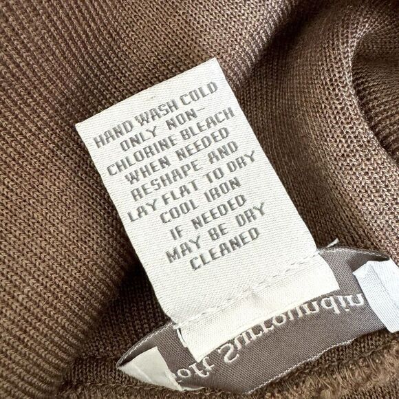 Soft Surroundings Women’s MED Wool Blend Knit Cowl Neck Tunic Top Brown - Picture 5 of 6